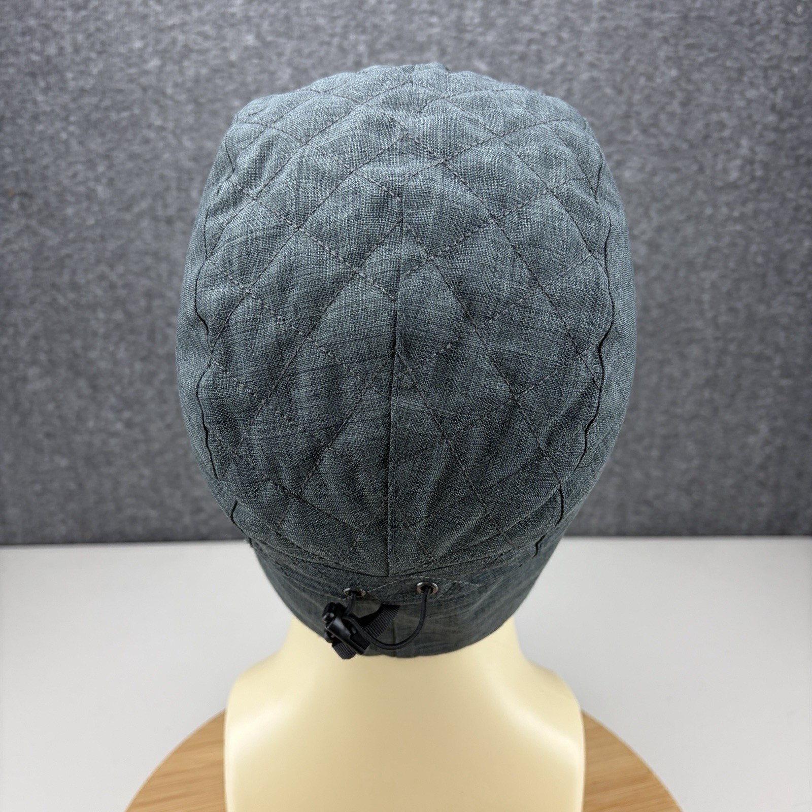 L.L. Bean Trapper Hat Cap Size S/M Gray Ear Flap Fleece Lined Quilted Goose Down