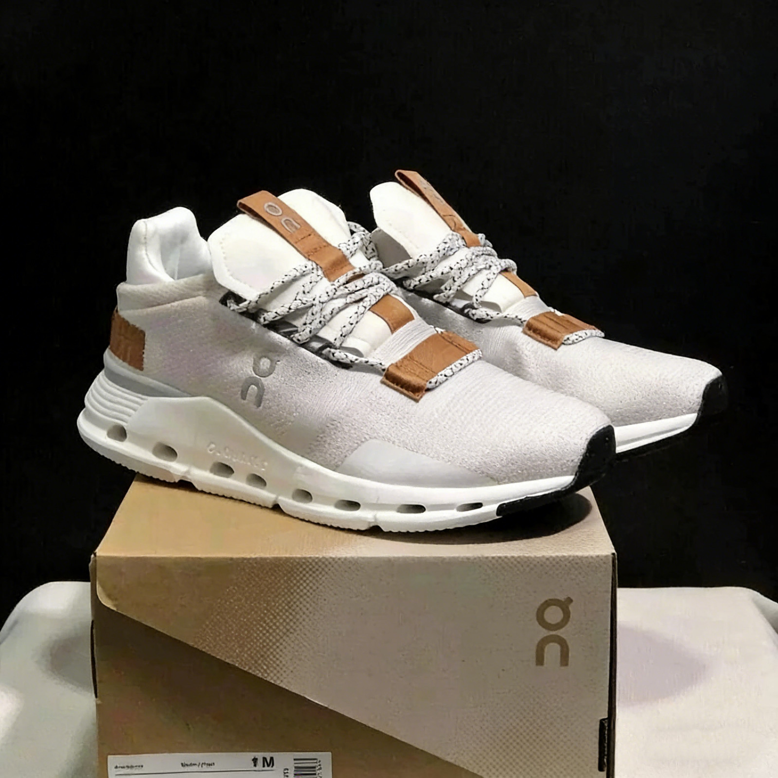 White & Pearl Cloudnova Lightweight Sneakers Unisex Men Women Brand