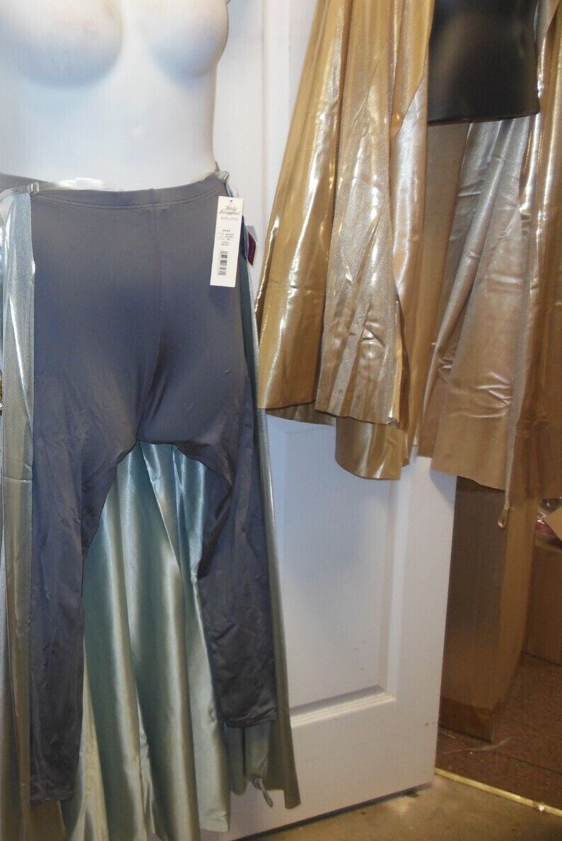 Half Circle Skirt or Cape Body Wrappers 603XX silver Gold Floorlength adjustable
