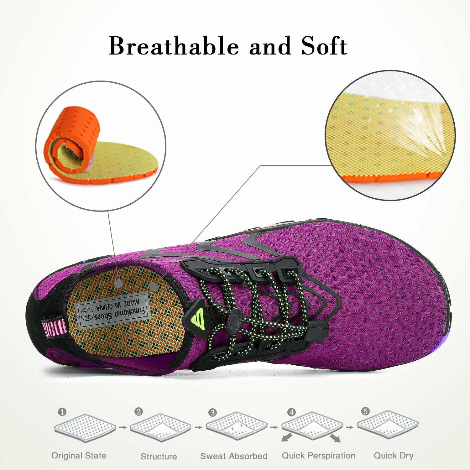 Water Shoes Barefoot Skin Socks Quick-Dry Aqua Beach Swim Water Sports Vacation