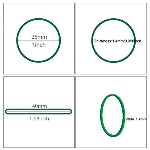 AMUU Rubber Bands 500pcs Green 1inch Small Rubber Bands for Hair 2.5cm Rubber
