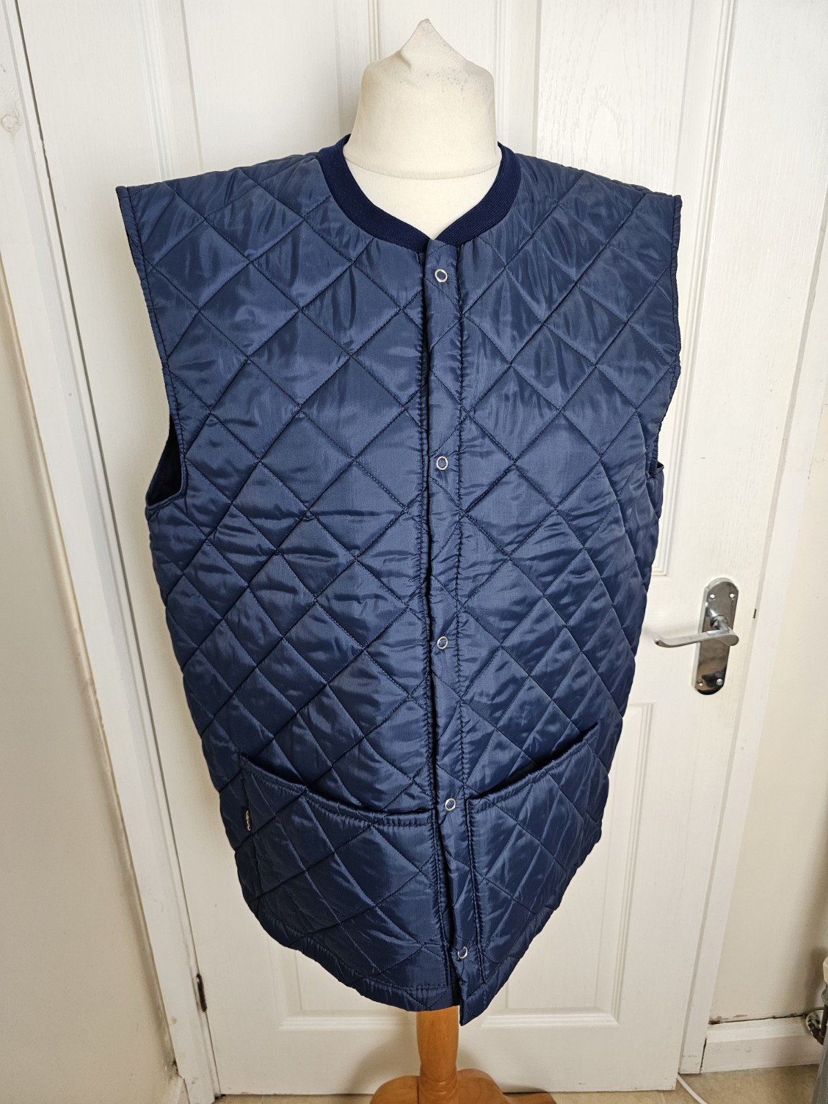 Vintage Arco Navy Quilted Workwear Gilet Bodywarmer Made In UK Large BNWOT