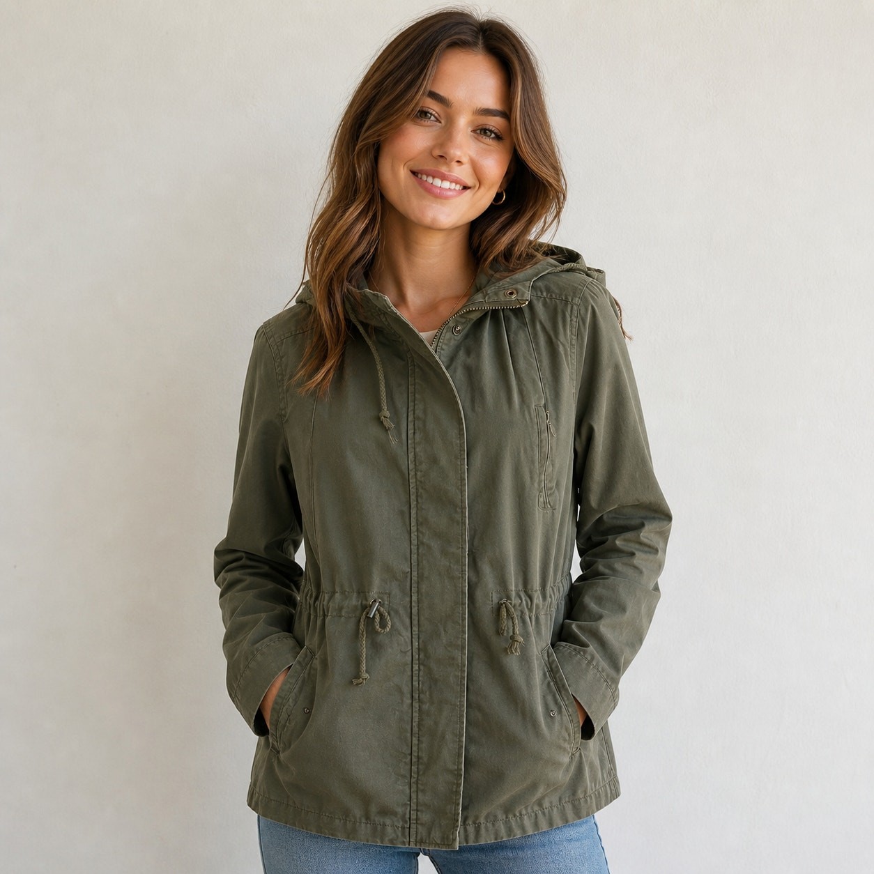 Ambiance Outerwear Green Jacket Large Lightweight Transitional Versatile