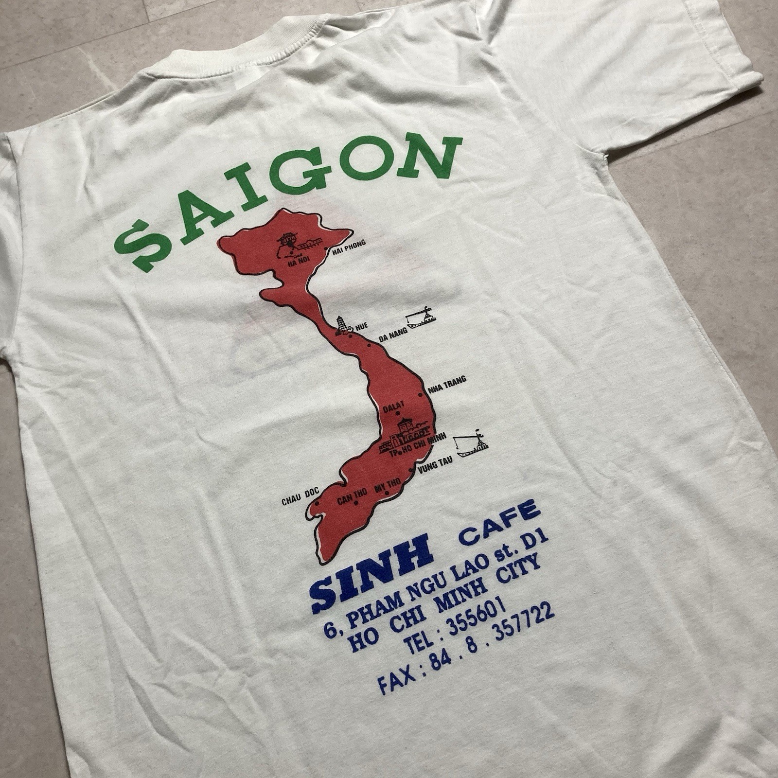 vintage sinh cafe saigon vietnam tee size medium