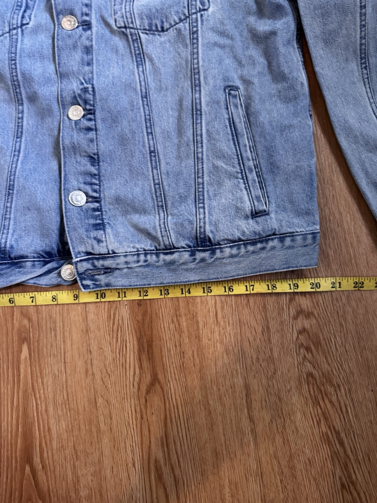 Pacsun Light Blue Denim Jacket With Stripes – Medium