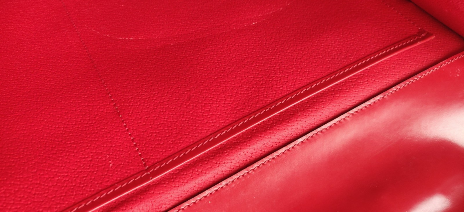 Vintage 1996 Celine Briefcase Red Leather Silver Folder Bag MC96 Luxury