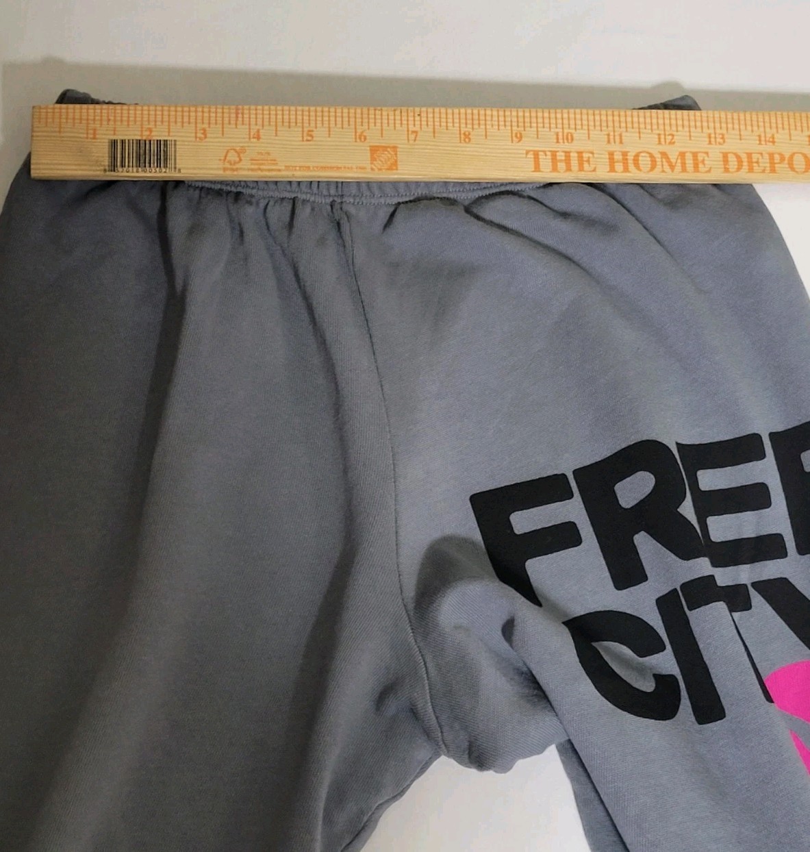 Free City Womans Size S Gray Sweatpants Logo Pink Dove Made USA Jogger Lounge