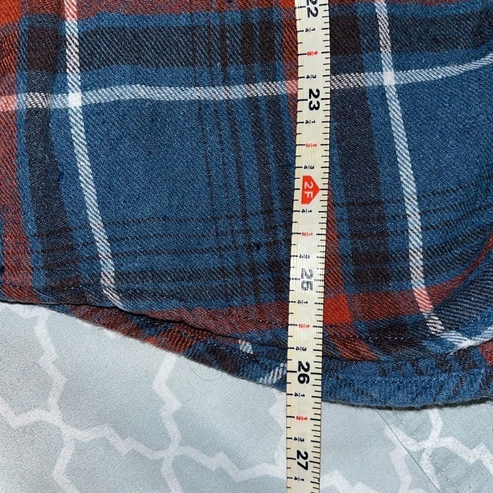 🤎 M Embroidered Flannel Tunic Longline Pockets Rodeo Boho Festival Art To Wear