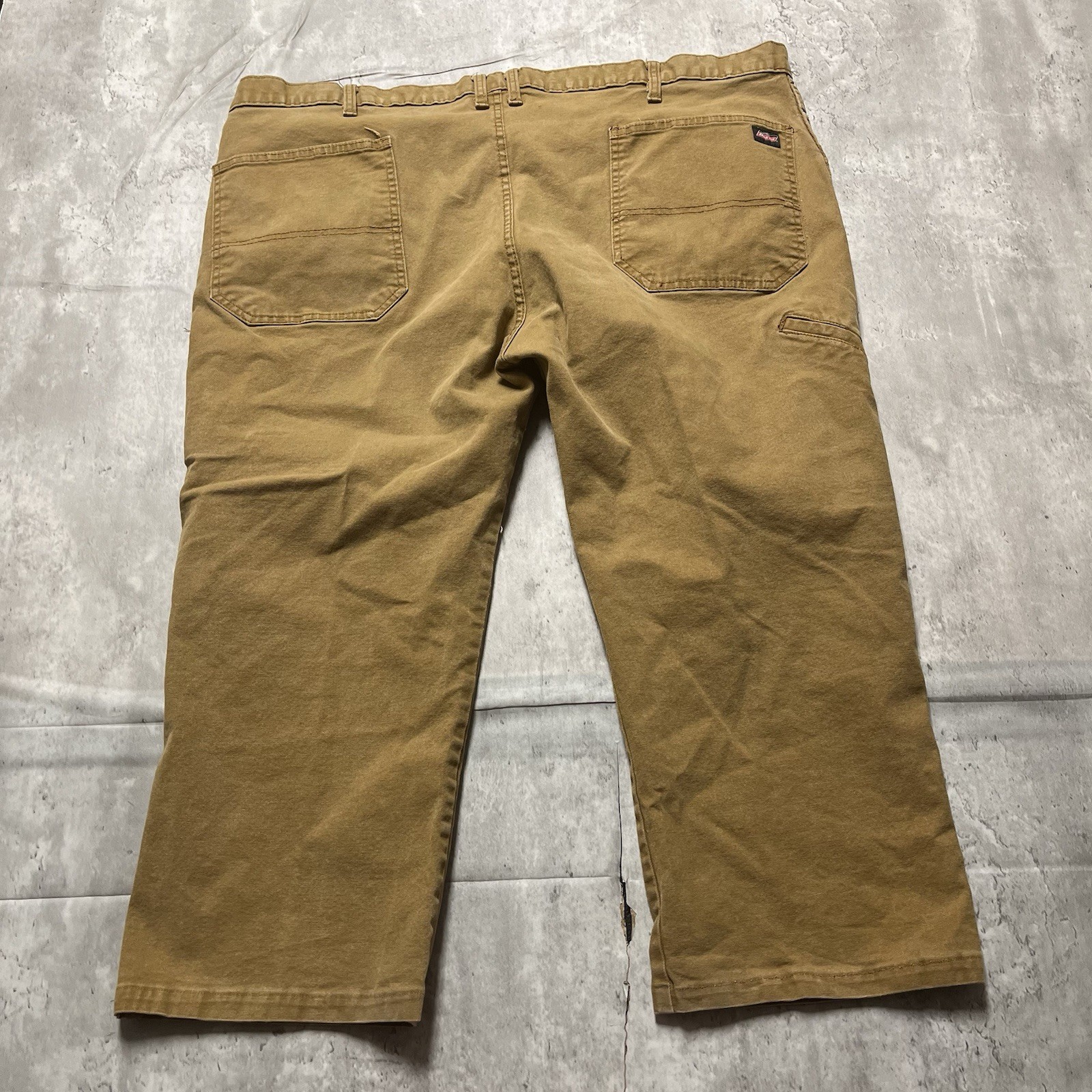 Dickies Pants Mens 44×30 (44×24)Brown Canvas Carpenter Relaxed Fit Straight