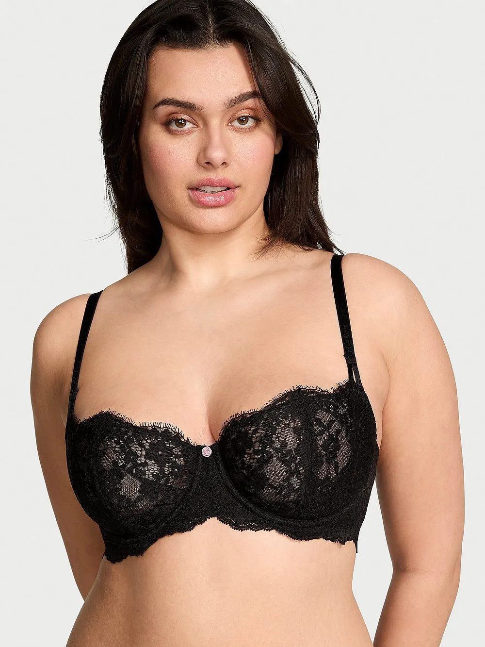 Victoria’s Secret Dream Angels Wicked Unlined Lace Balconette Bra, Black, New WT