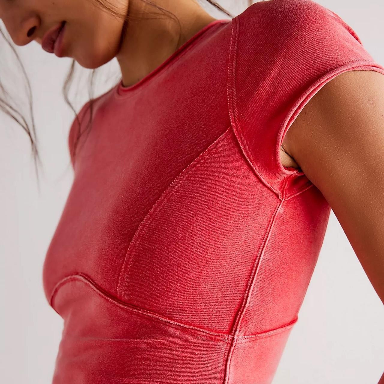 Free People We The Free – RED Protagonist Cropped Top – XS – NWT