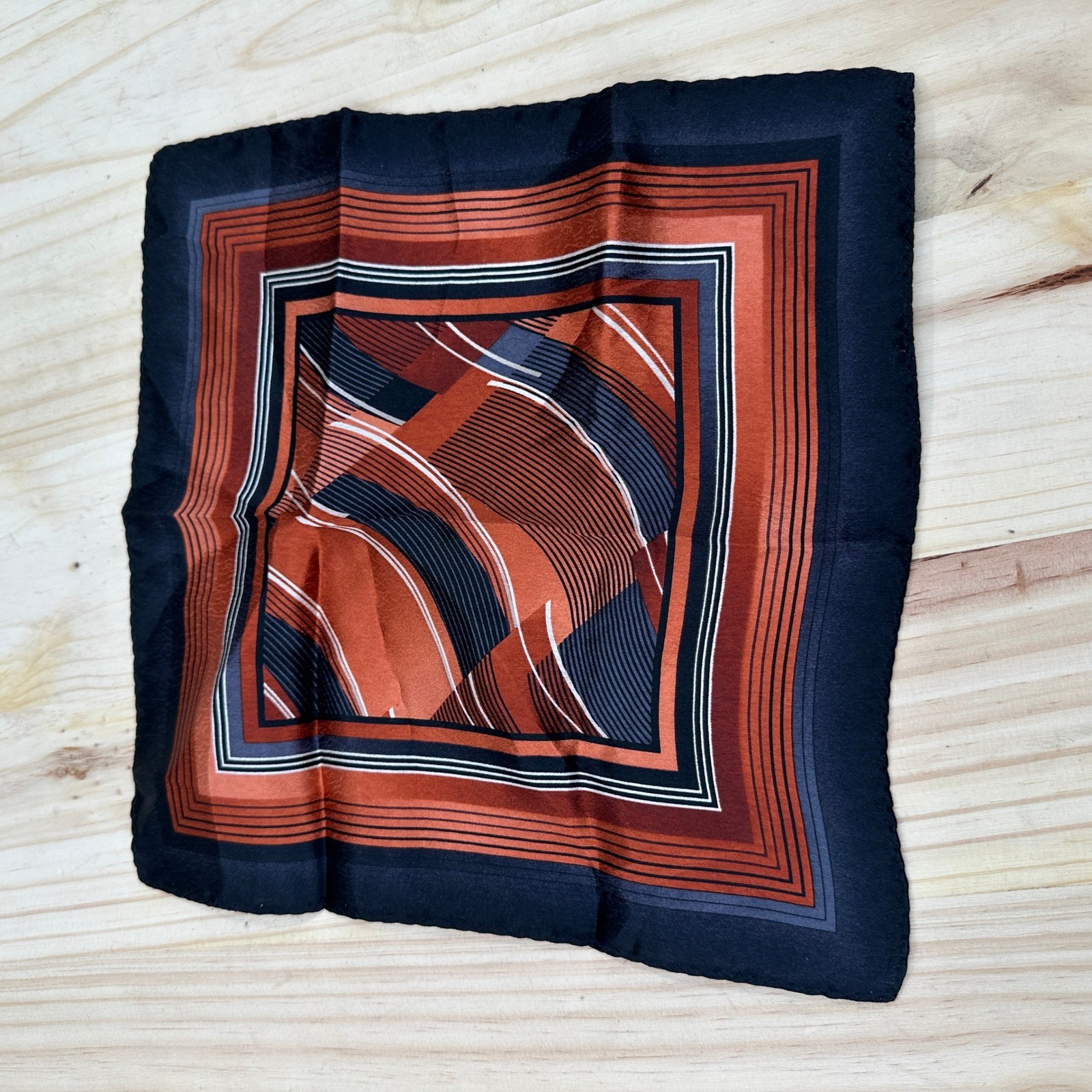 Set of 5 Silk Pocket Square Assorted Patterns Blue Orange Green Black Pink