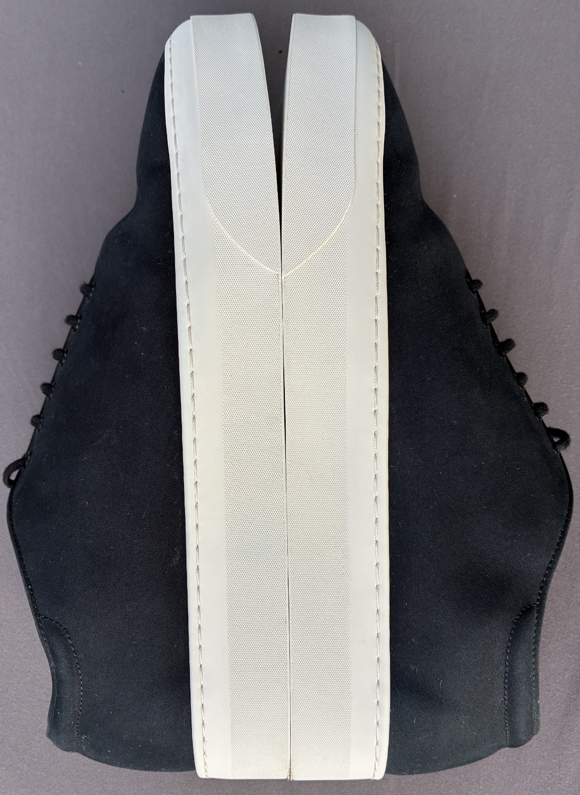 The Row Marie H Lace-up Black Canvas Sneakers Size 42.5