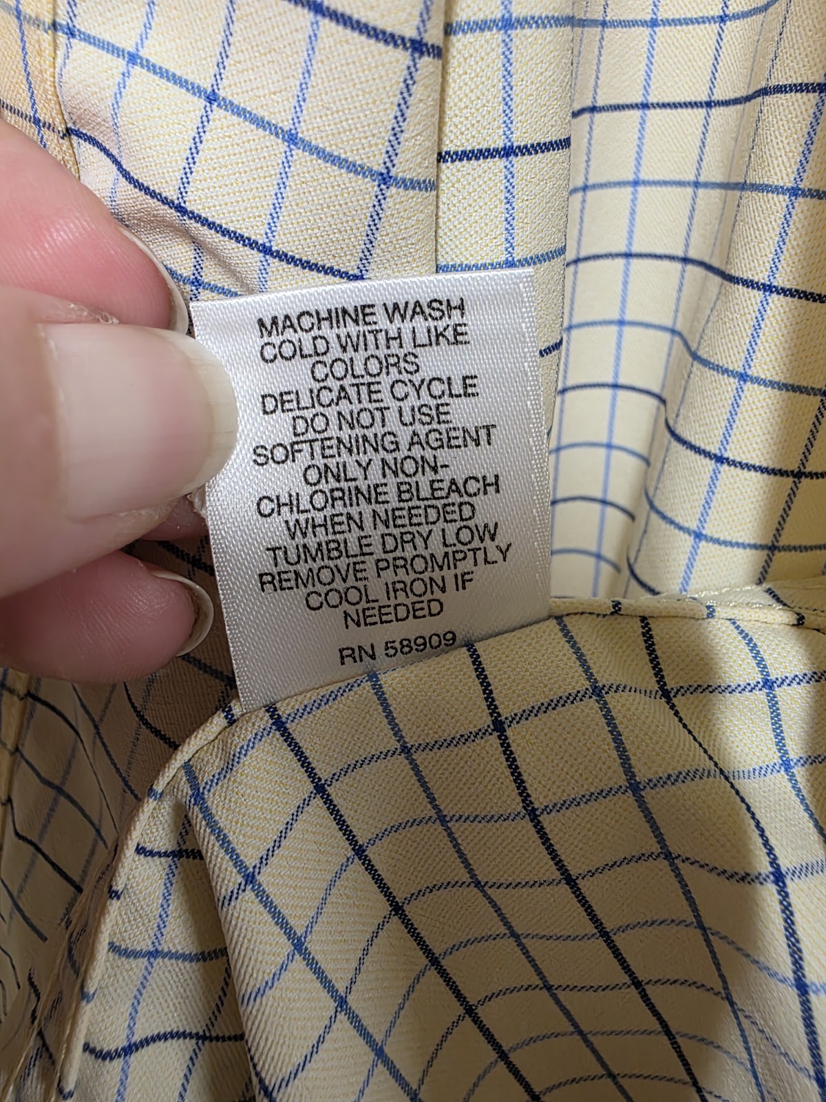 Cremieux Men’s Short Sleeve Button-Up Yellow And Blue Size Large