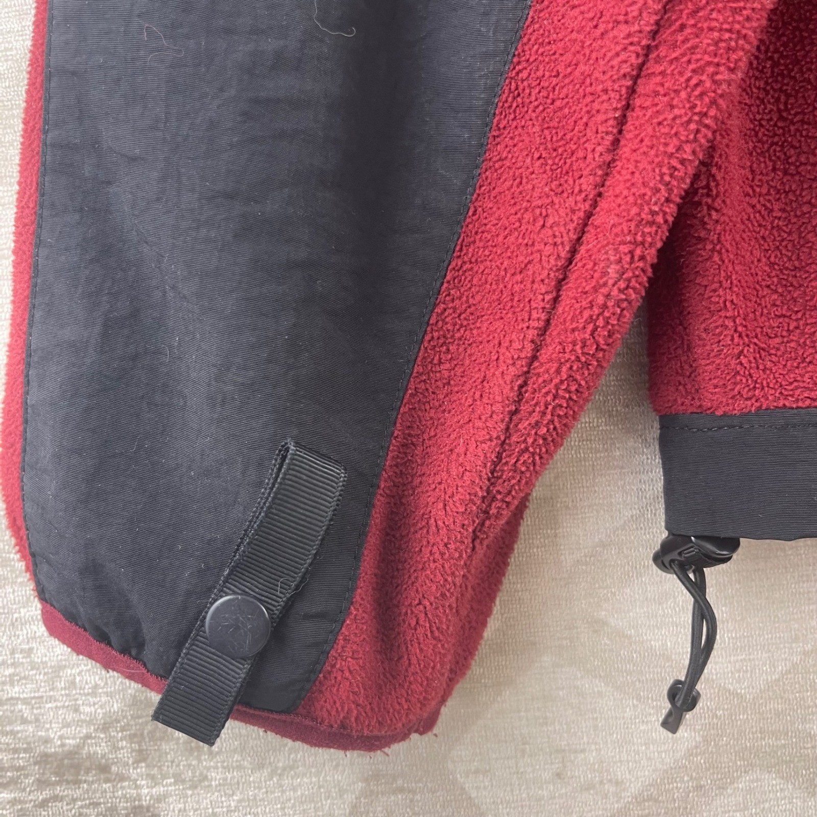 The North Face Denali Fleece Jacket Mens Medium Red Black Full Zip RN 131349