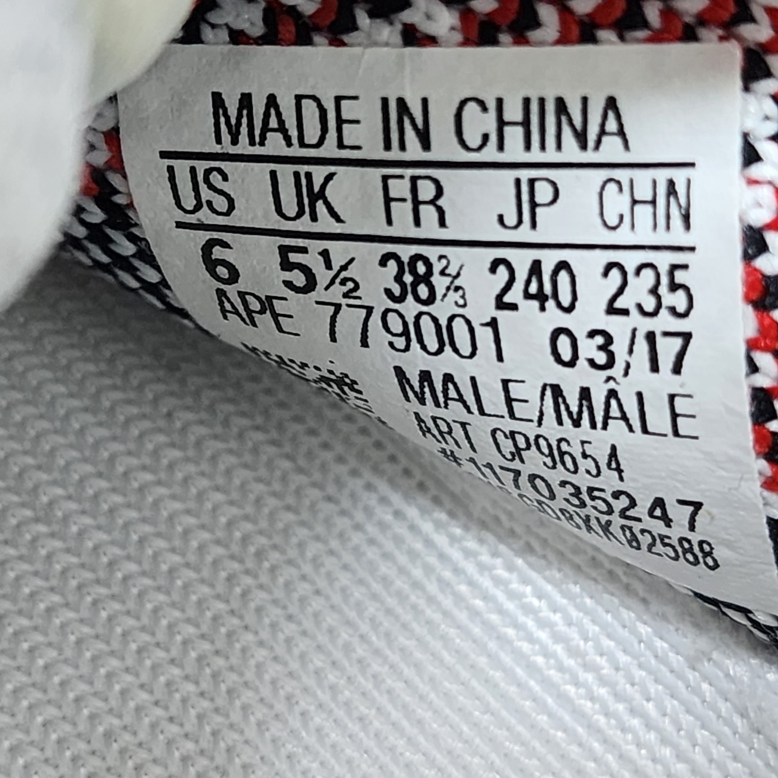 Adidas Yeezy Boost 350 V2 ‘Zebra’ Streetwear White Black Red CP9654 Men’s Size 6