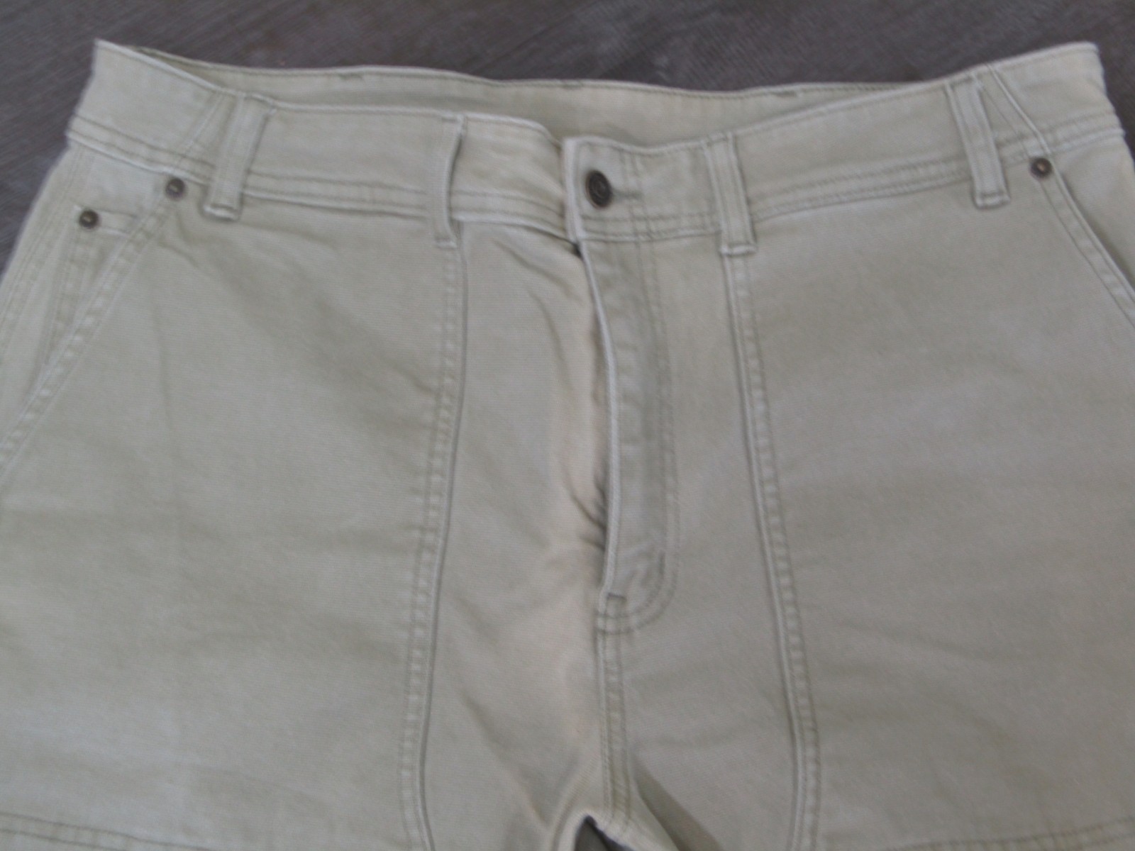 Duluth Trading Women’s Flex Fire Hose Straight Leg Pants- Washed Olive Sz 18 REG