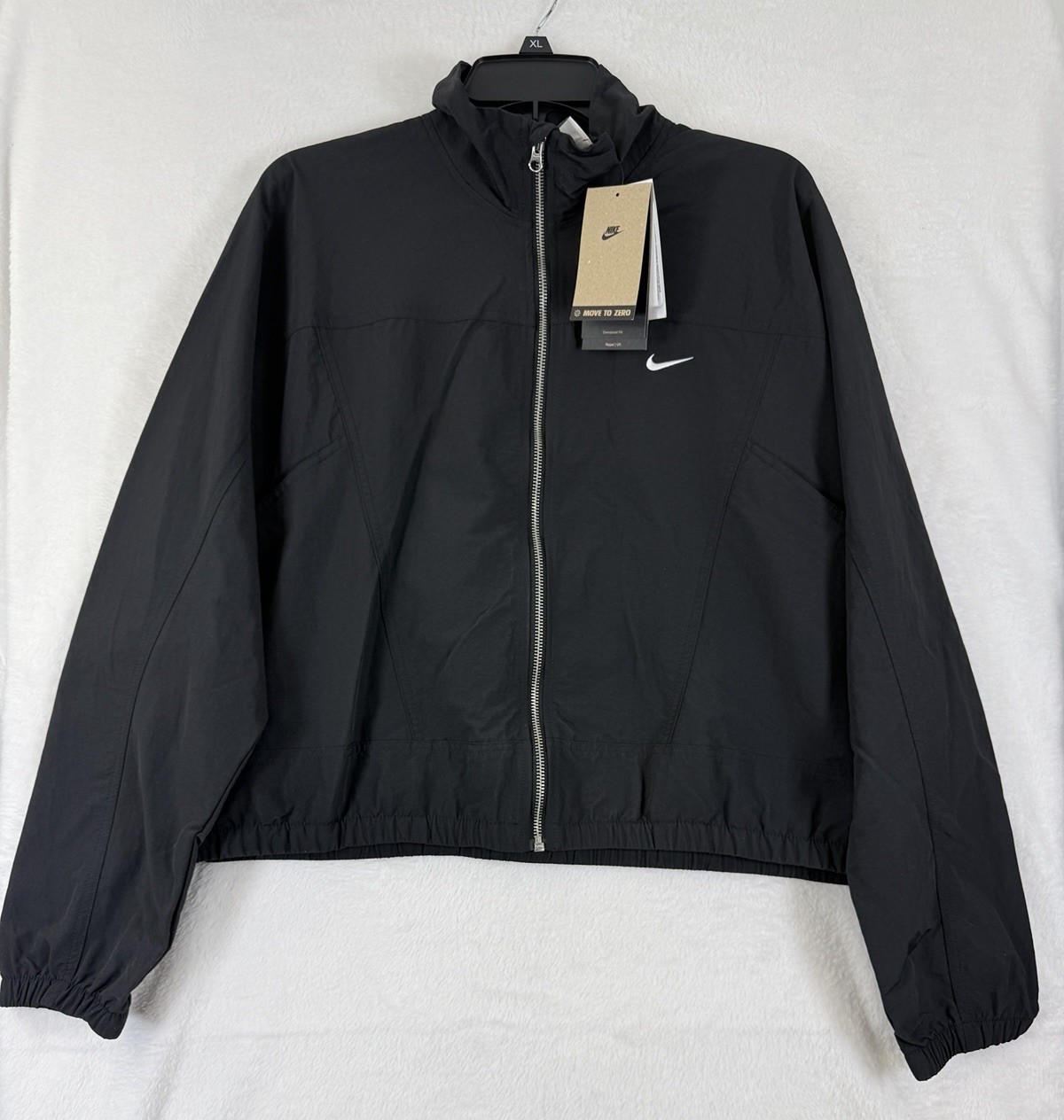 Nike Sportswear Jacket XL Womens Everything Wovens Black Full Zip Cropped NWT