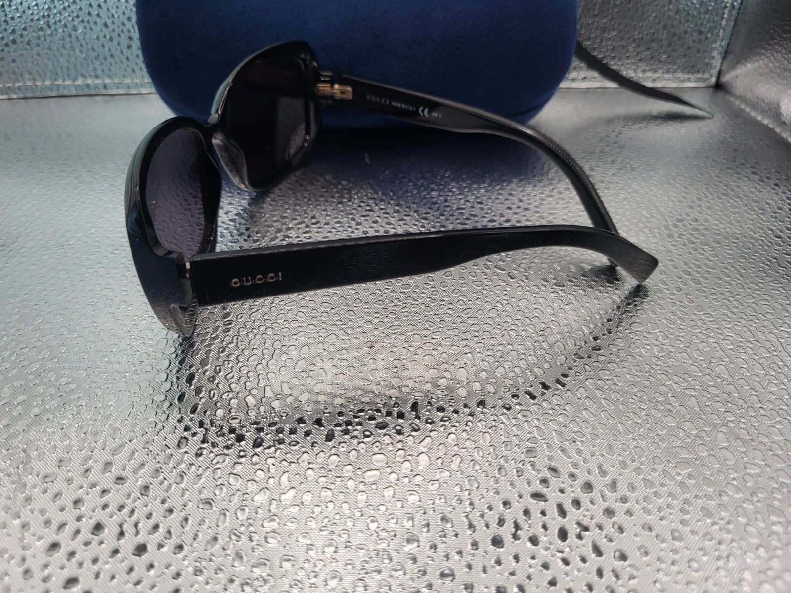 Gucci GG 3206/S D28BN Black Gold Monogram Sunglasses 56-16 130 MINT