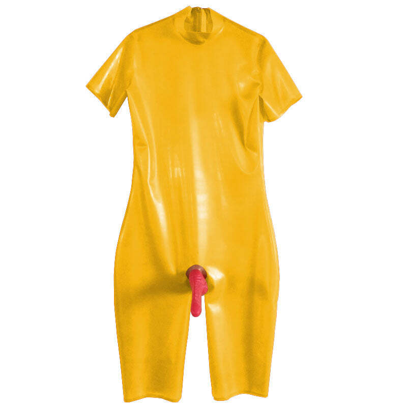 Cosplay Catsuit Latex 100% Rubber Uniforms Suit Baseball Sports Suitable 0.4mm
