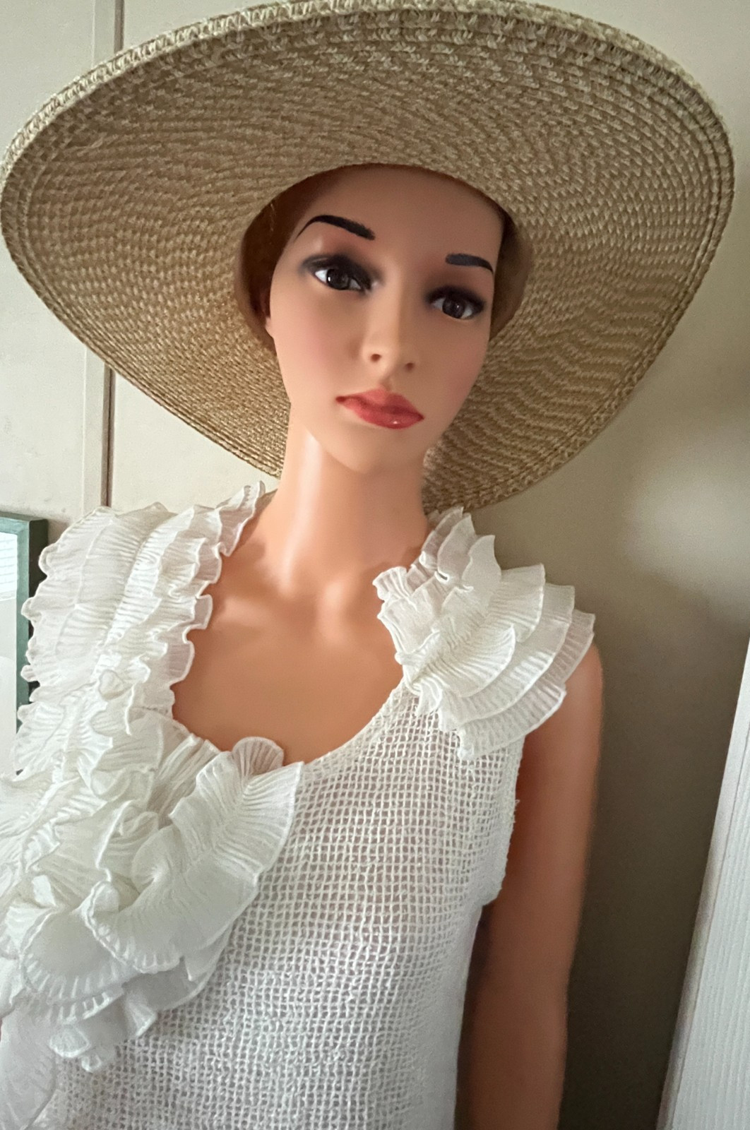 NINE WEST WOMEN’S WIDE BRIM FLOPPY STYLE SUN HAT APPROX. 21-22 IN SIZE M