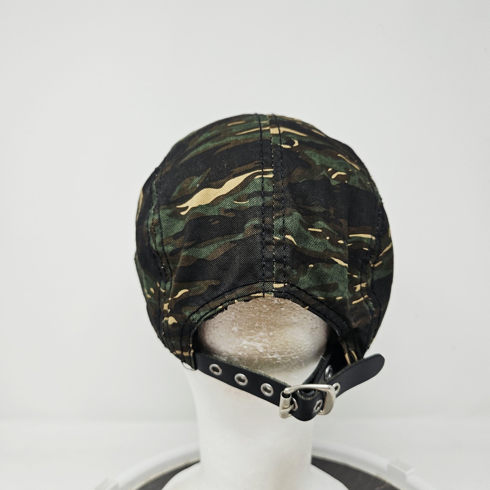 No Bad Ideas Hat Cap 5 Panel Strap Back One Size Green Mens Camo Twill
