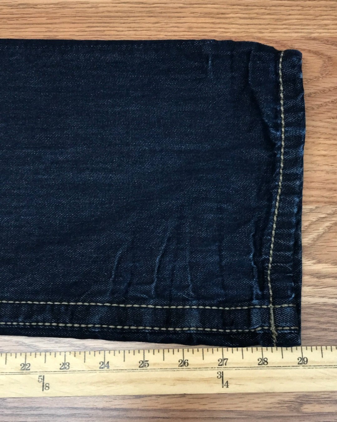 BKE Jake Boot Leg Jeans Blue Denim Straight Leg Dark Wash Stretch Mens 32s 32×29