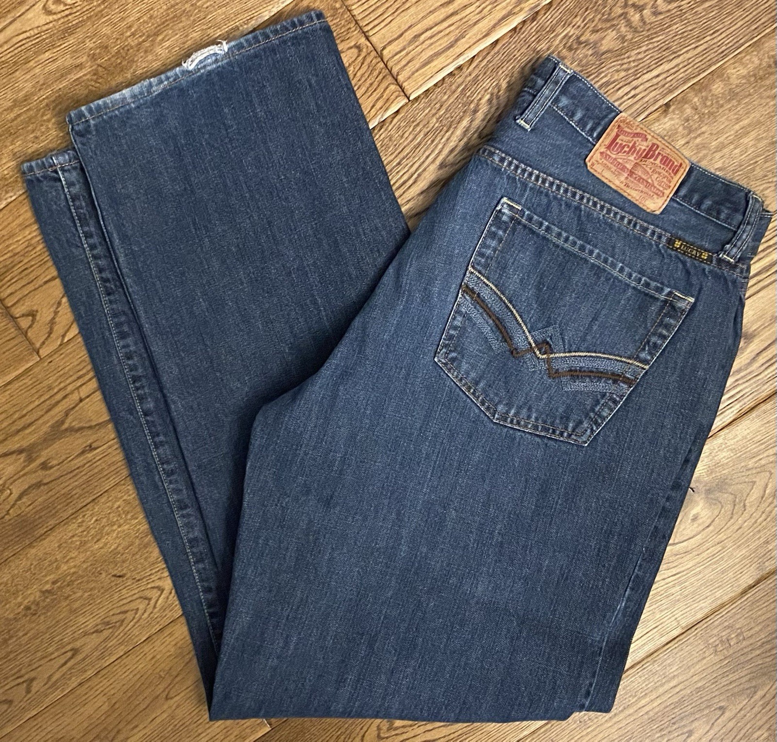 LUCKY BRAND Sunset 181 Bootleg Jeans 38 x 32 Zip Fly Medium Wash Men Denim