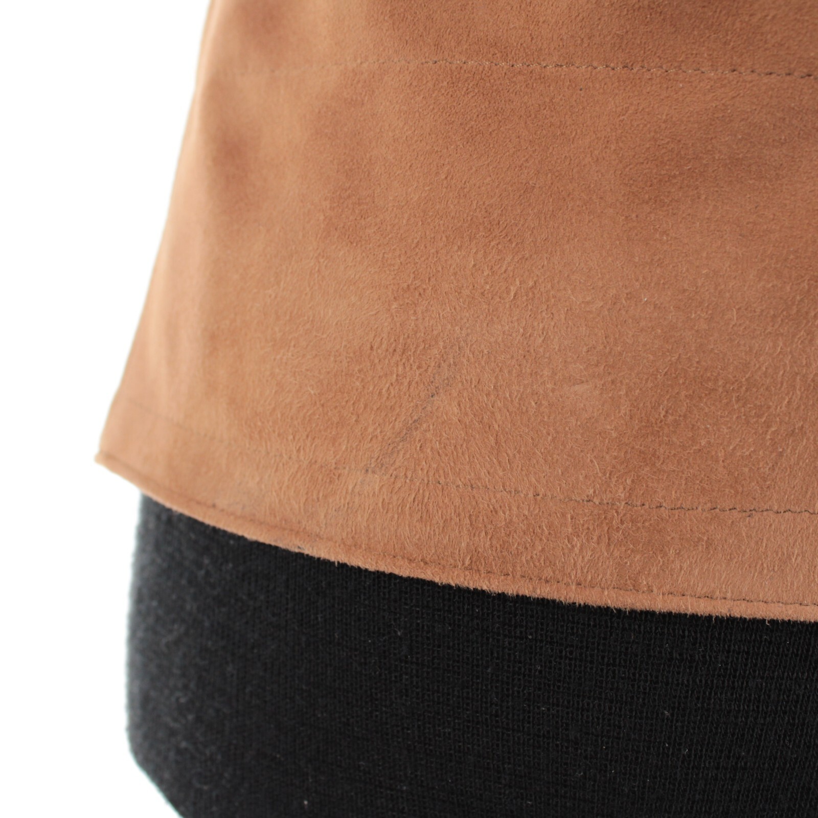 Rifugio NWD Vest / Bodywarmer Size 48 (Small US) In Light Brown Suede Handmade