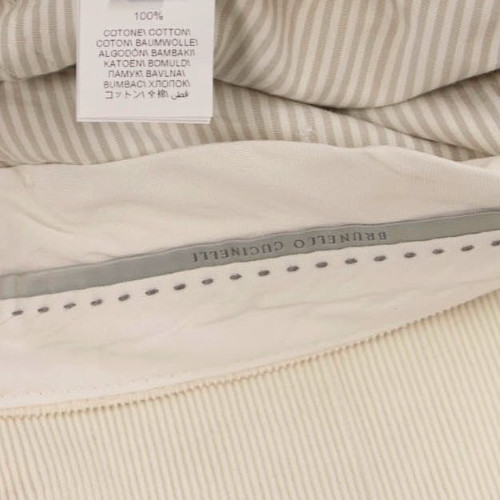 NWT$1150 Brunello Cucinelli Men’s Corduroy Pants With Logo Engraved Accents A262