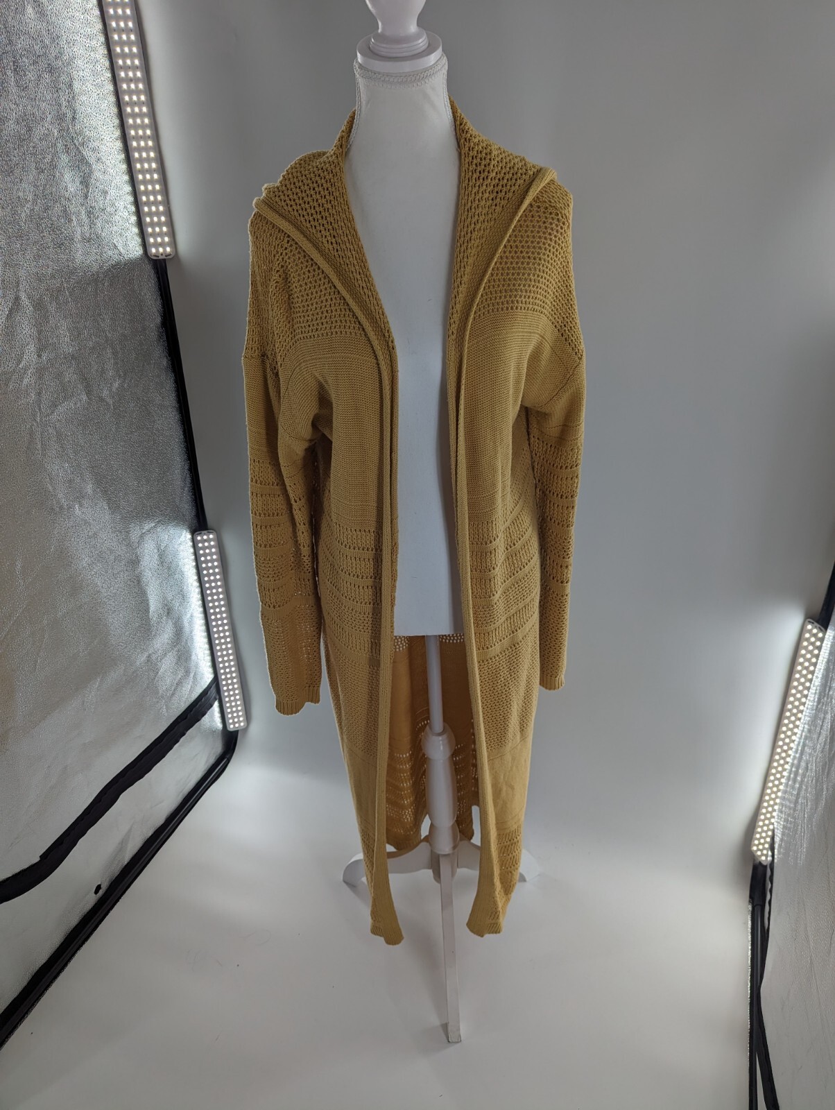 Marled Reunited Clothing Open Front Cardigan M Sahara Sun