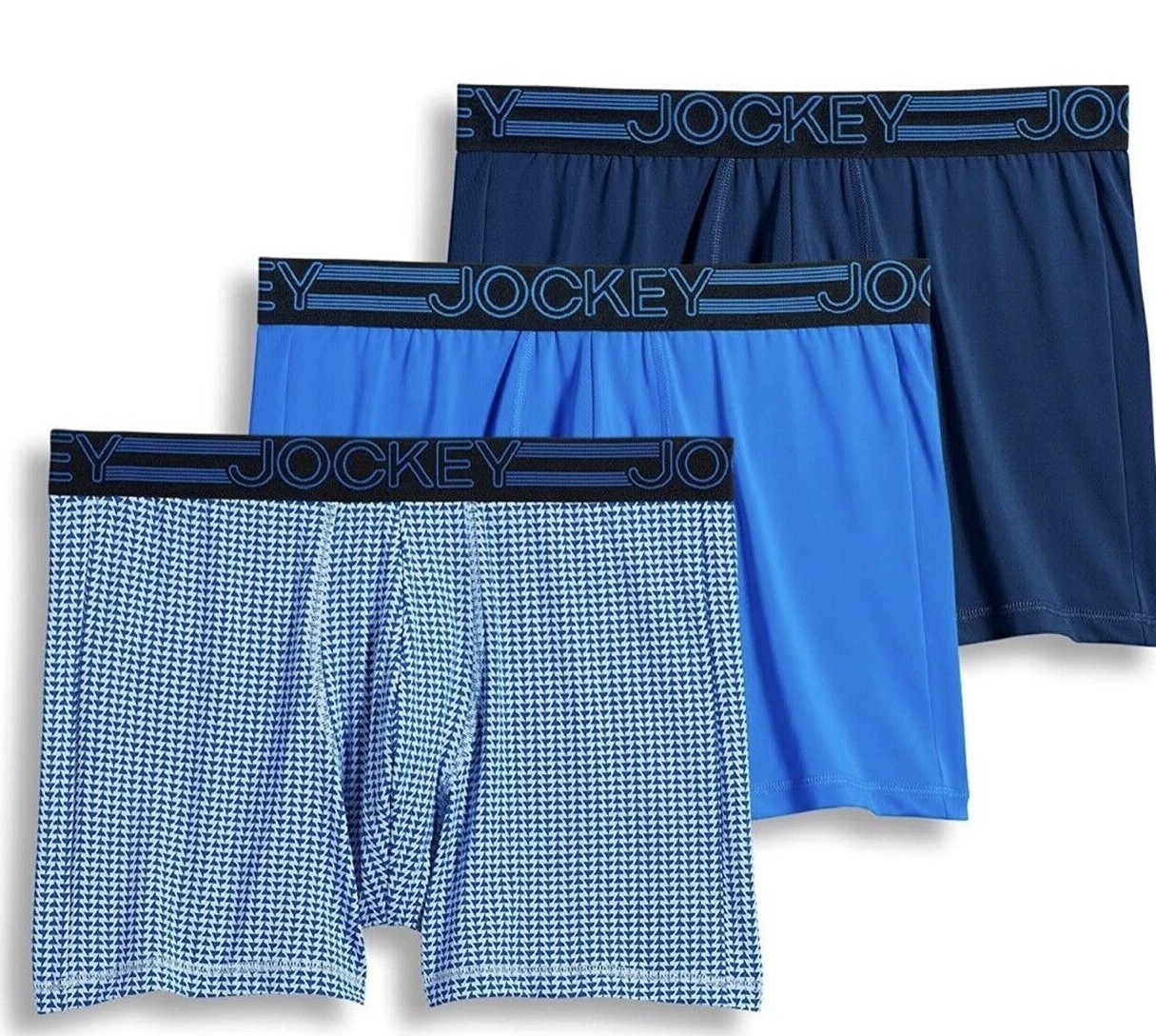 3 OR 4 PAIRS JOCKEY MEN STRETCH MICROFIBER BOXER BRIEFS MEDIUM LARGE XLARGE $34
