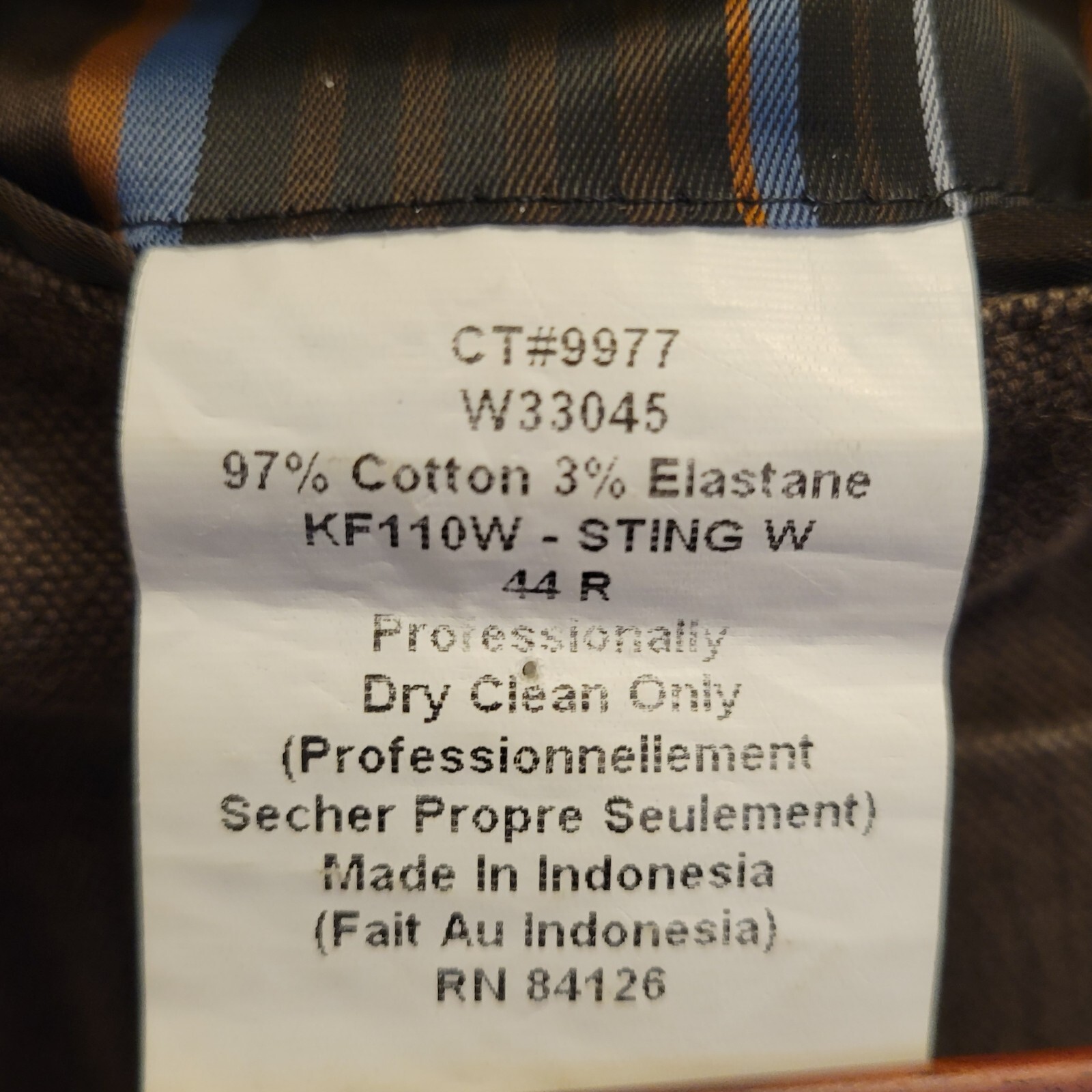 Kroon jacket mens 44R brown 97 cotton twill soft tailored double vent sport coat