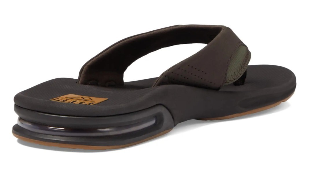 Man Reef Fanning Arch Support Flip Flop Sandal RF2026 Brown/Gum Brand New