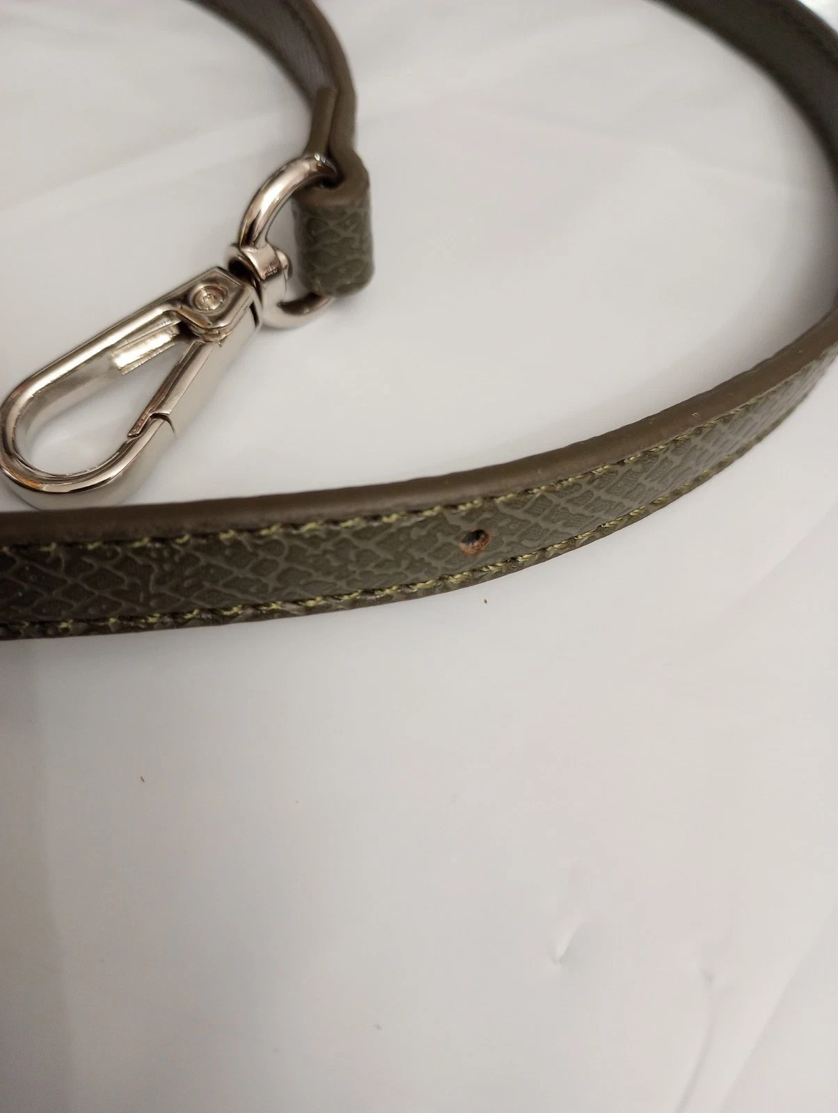 36″ to 47″ Adjustable PU Leather Purse Strap with Silver Hardware Dark Green