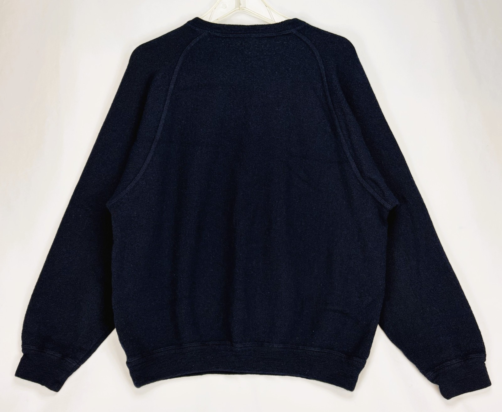 Peru Unlimited Men Large Baby Alpaca Wool Blend Crewneck Sweater Navy Blue L