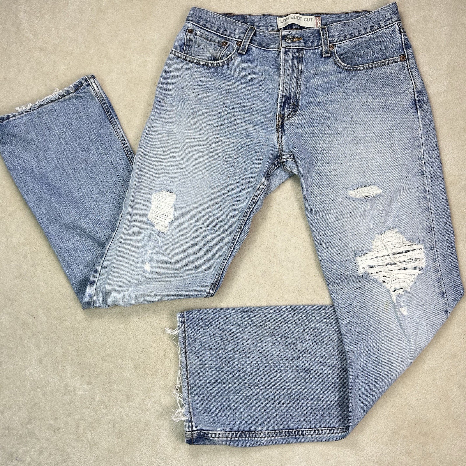 Vintage 90s Levi’s 527 Low Rise Bootcut Jeans Mens 32×32 Denim Faded Distressed