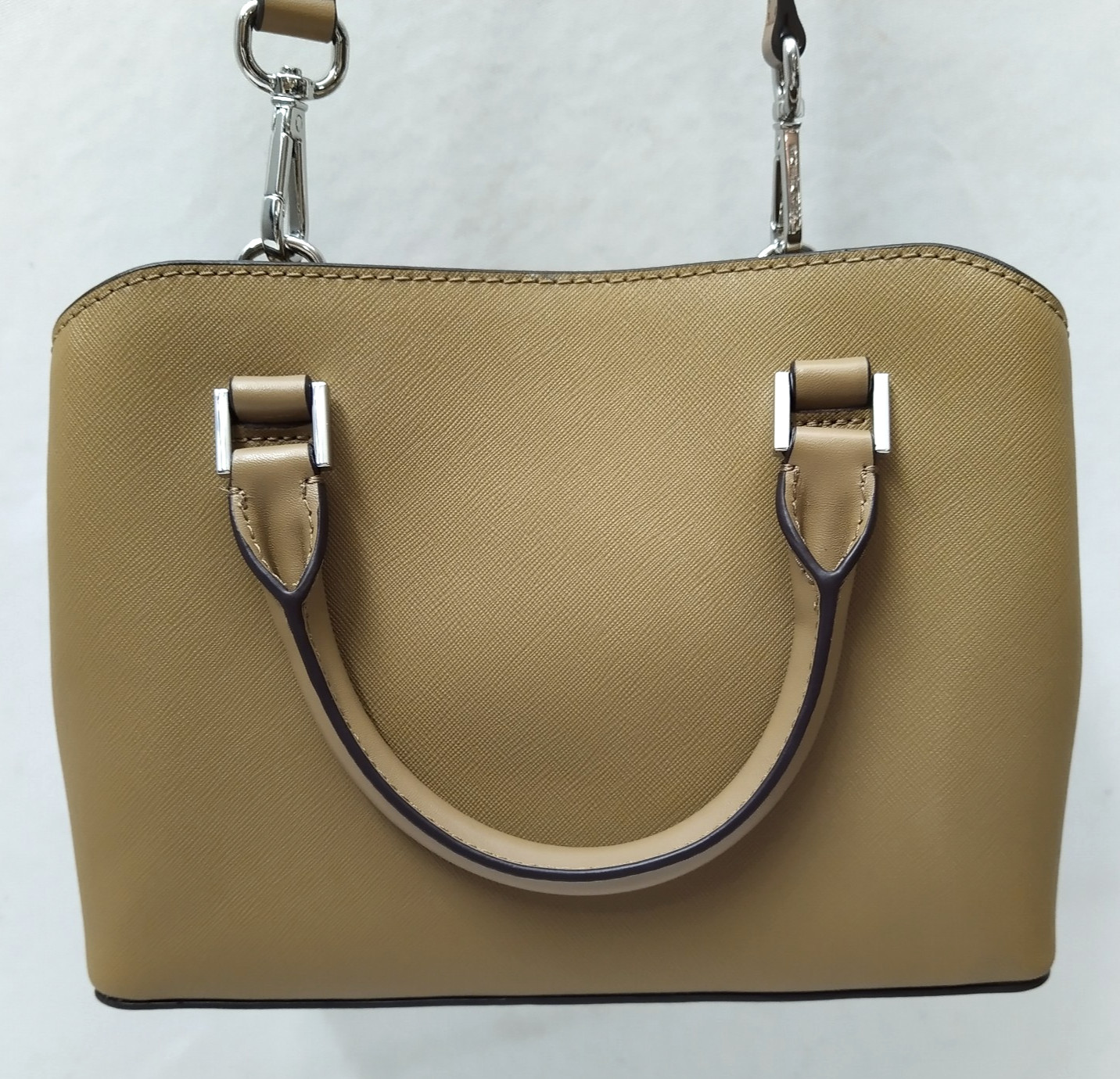 Michael Kors Savannah Brown Leather Double Handles Satchel Bag – NWT
