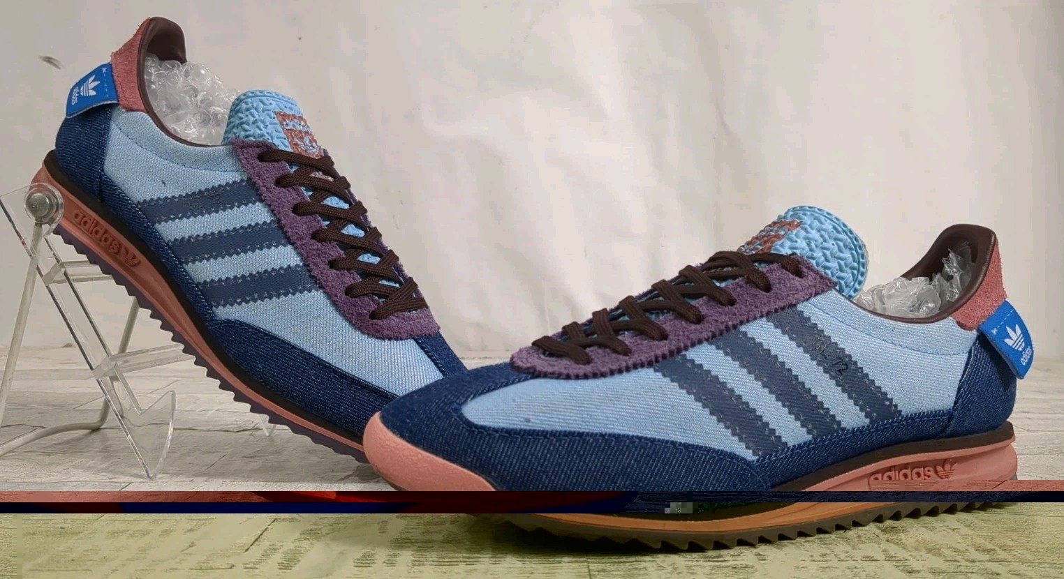 Adidas Skenia Schnaider Blue Denim Look Shoes IE9027 Women’s Size 6.5