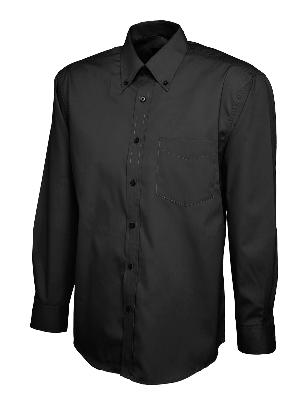 Uneek Men’s Pinpoint Oxford Full Long Sleeve Shirt Formal Dress Office UC701