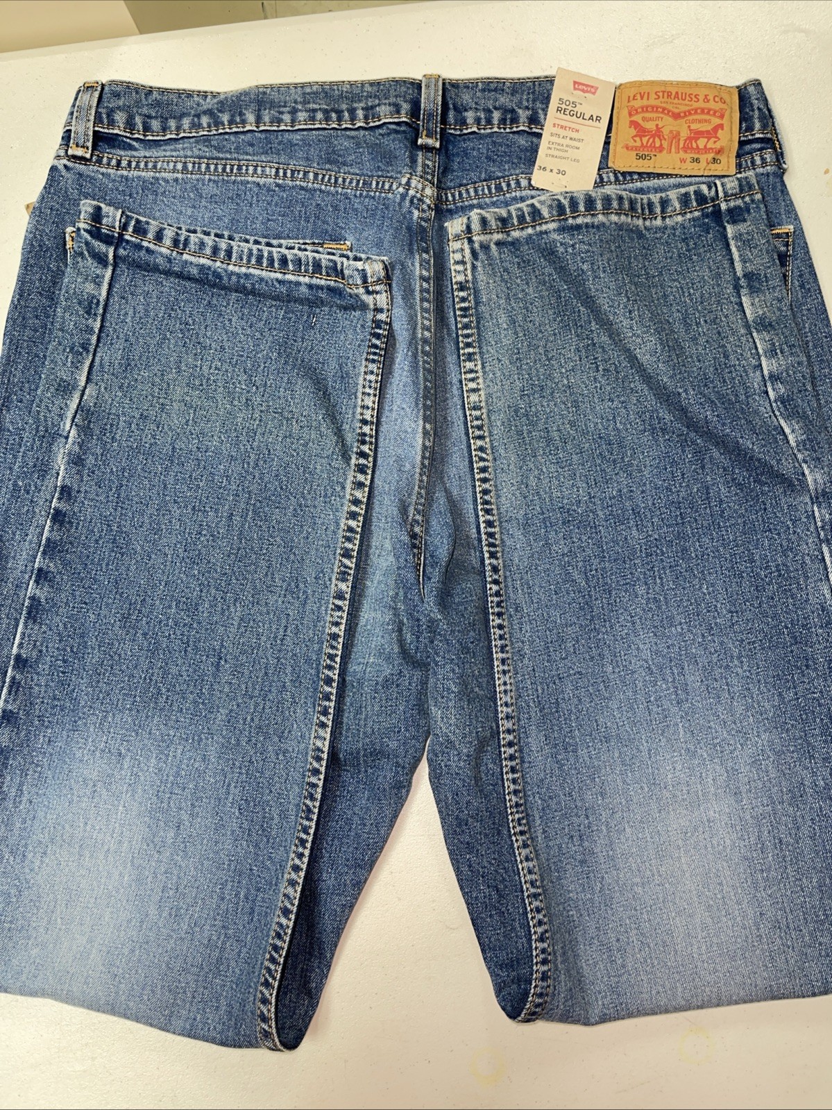 NWT Levi’s Men’s 505 Regular Fit Stretch Jeans 36X30 #005051649 (2)