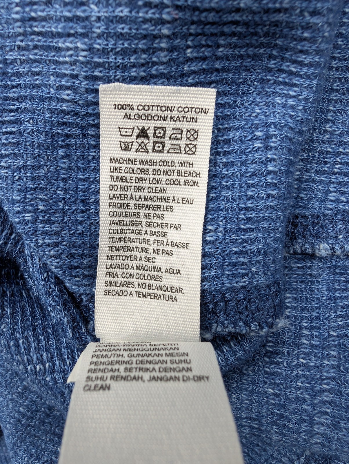 Lucky Brans Indian Motorcycles Thermal Shirt Mens Large Blue Heather Waffle Y2K