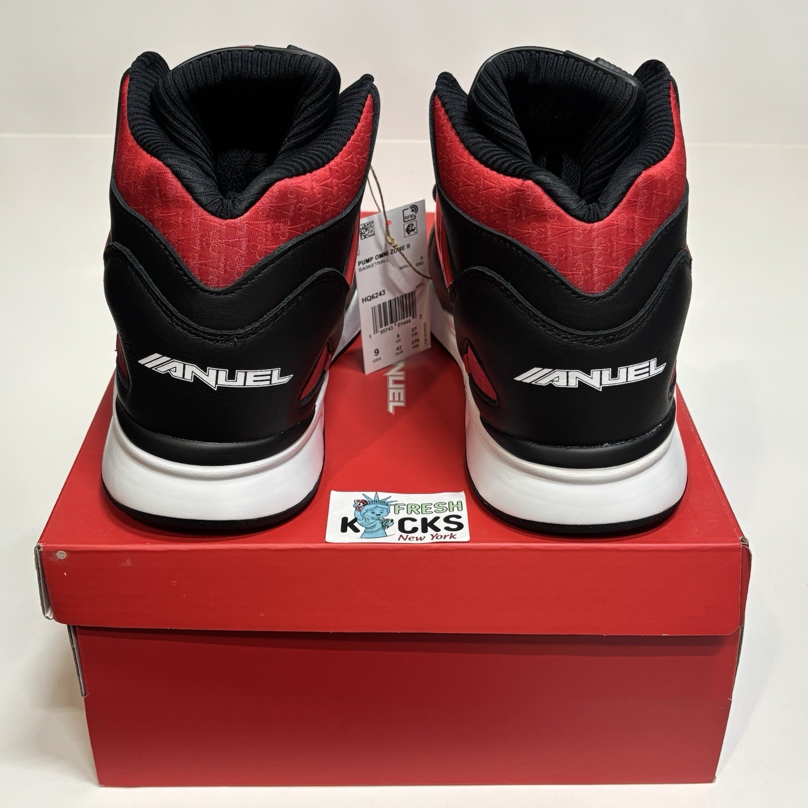 Reebok Pump Omni Zone 2 Anuel AA The Sky Above The Street Men Size 9 UK8 HQ6243