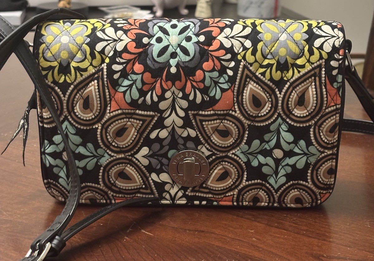 Vera Bradley Women’s Multi Color Patterned Crossbody Purse