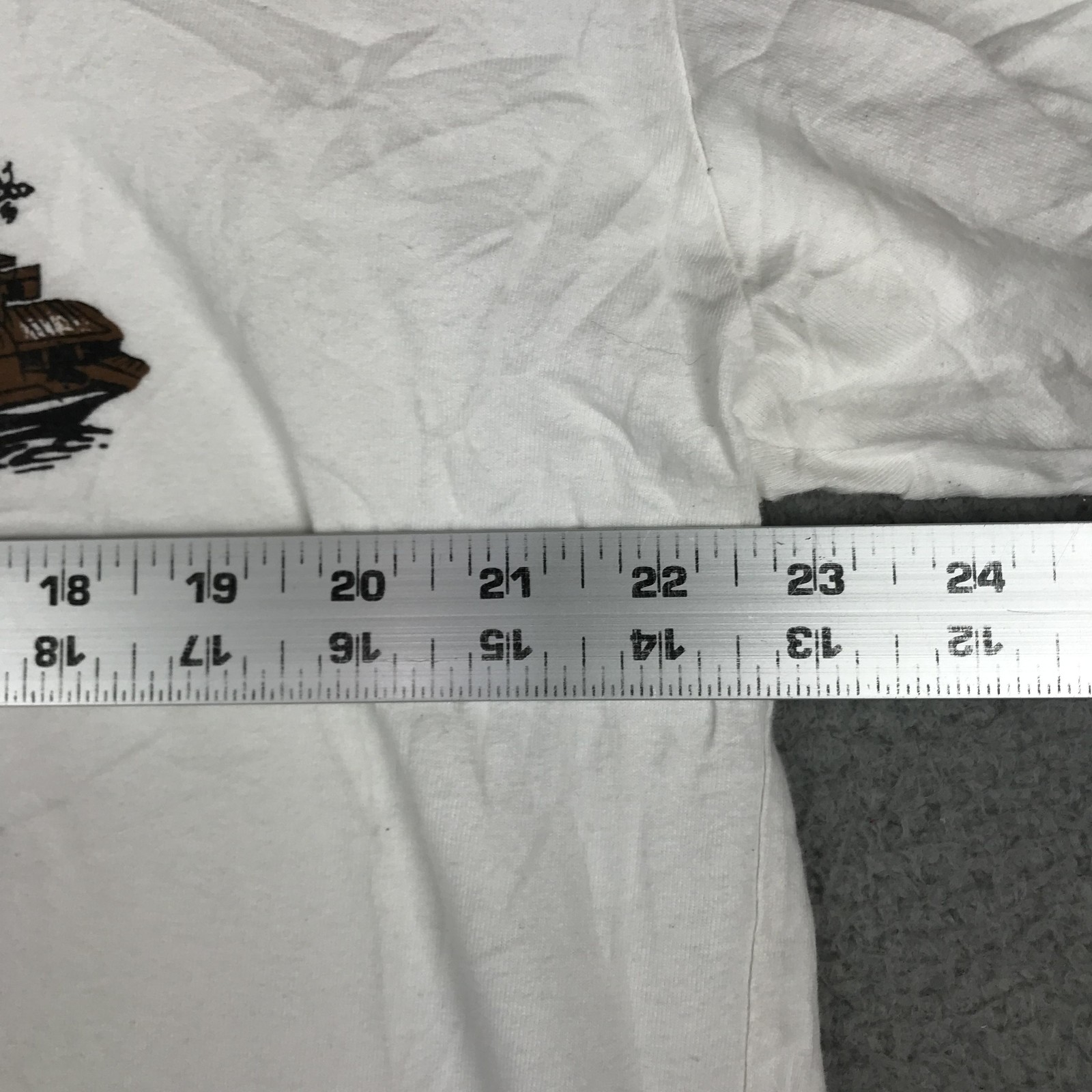 Thailand Shirt Mens Large White Graphic Tourist Souvenir Floating Market Boat