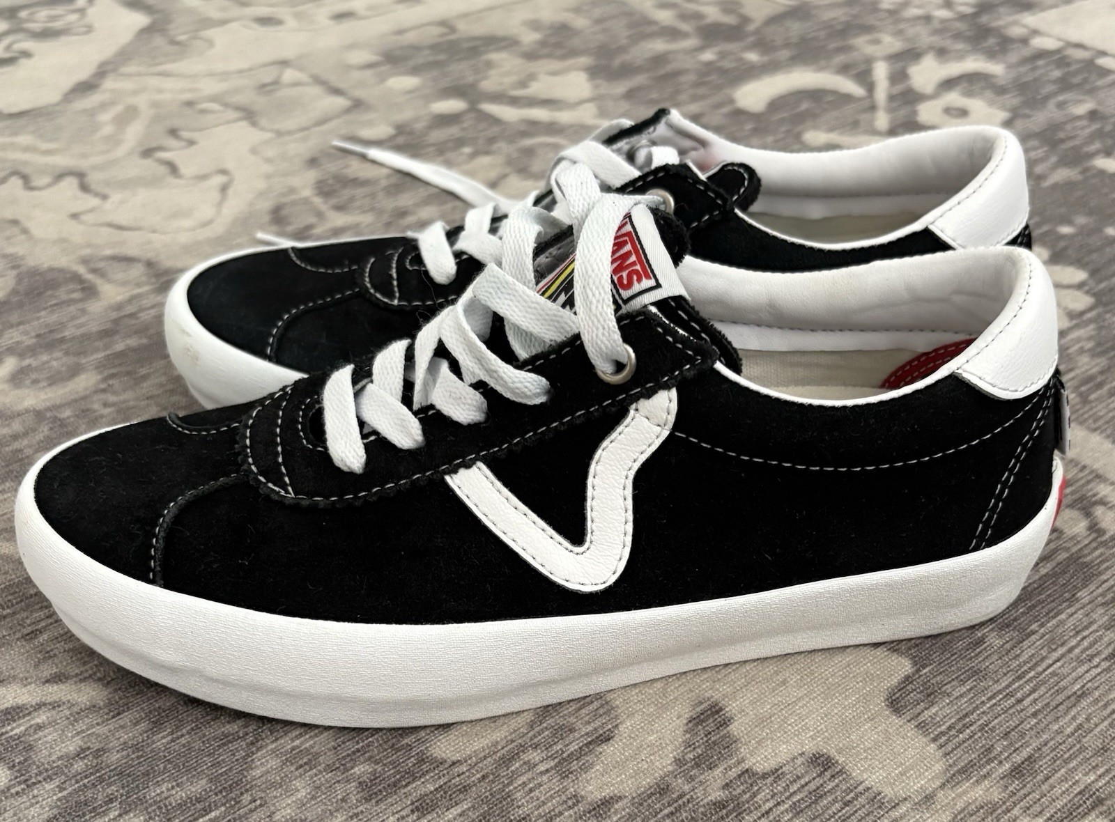 Vans Skateboarding PopCush Black Suede Sneakers Men 7 Women 8.5 EU39