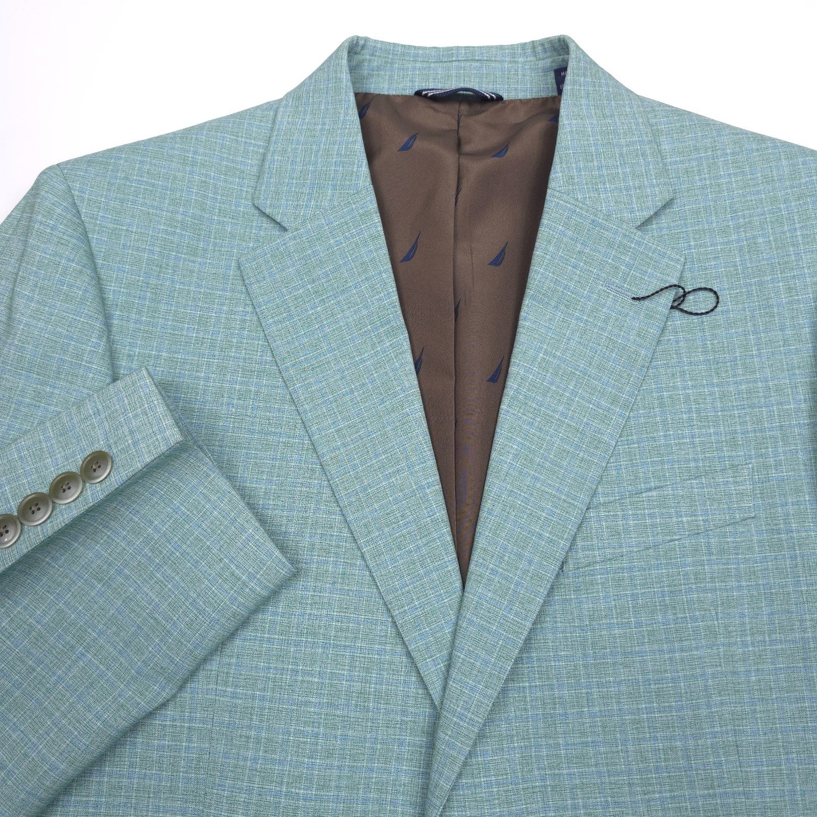 Nautica Gaff Suit Mens 38S X 32 Modern Fit Mint Green Two-Piece Nested