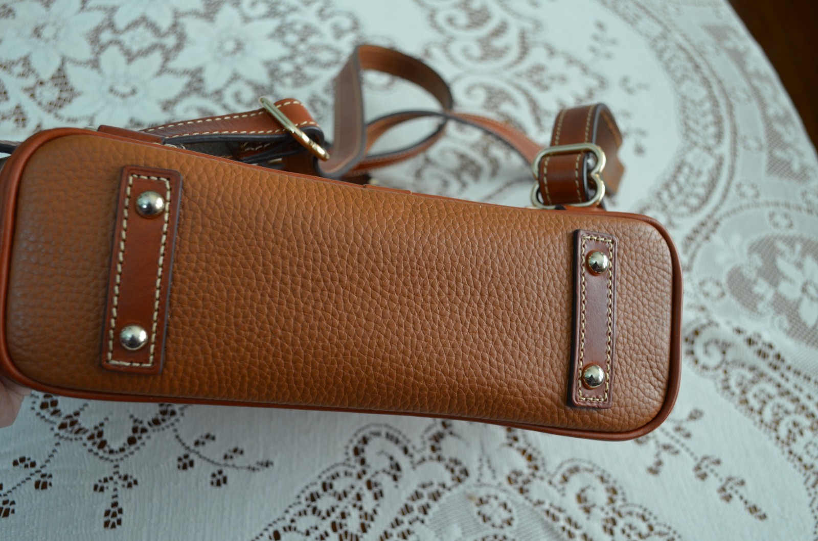 Dooney & Bourke Pebble Medium Zip Pod Backpack – Natural Leather