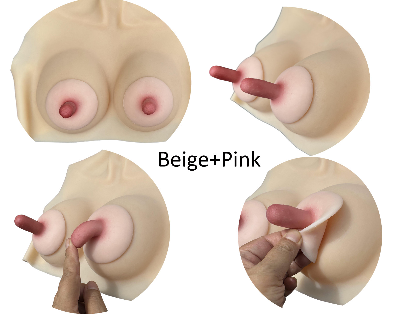 BIMEI Extra Long Silicone Nipple Adhesive for Breast Form Drag Queen Transgender