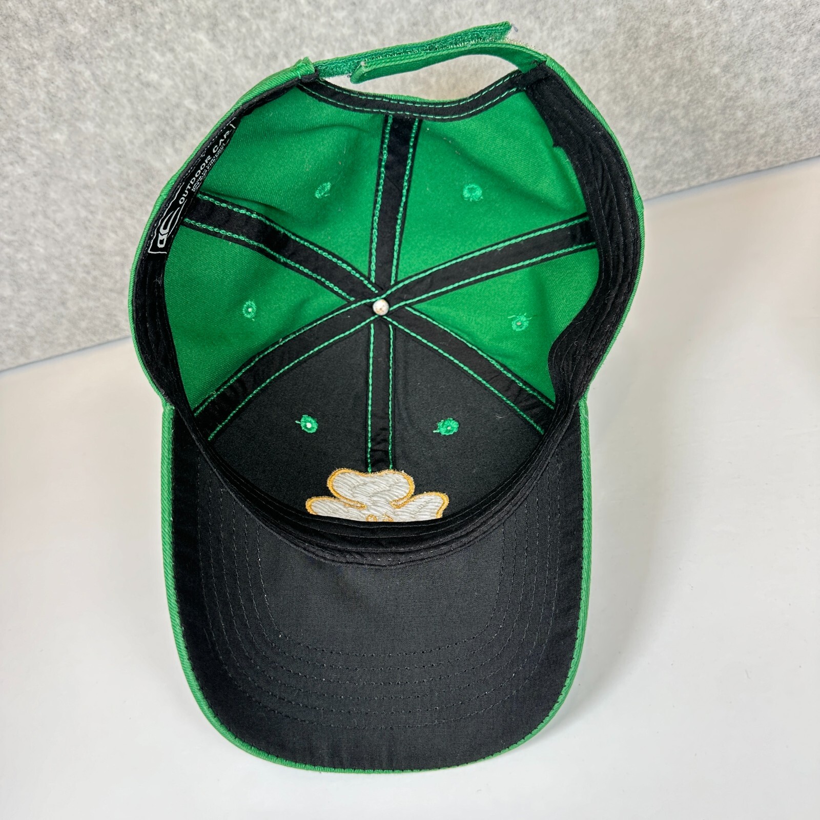 Three Leaf Lucky Clover Baseball Hat Outdoor Cap Green Strap Back Adjustable